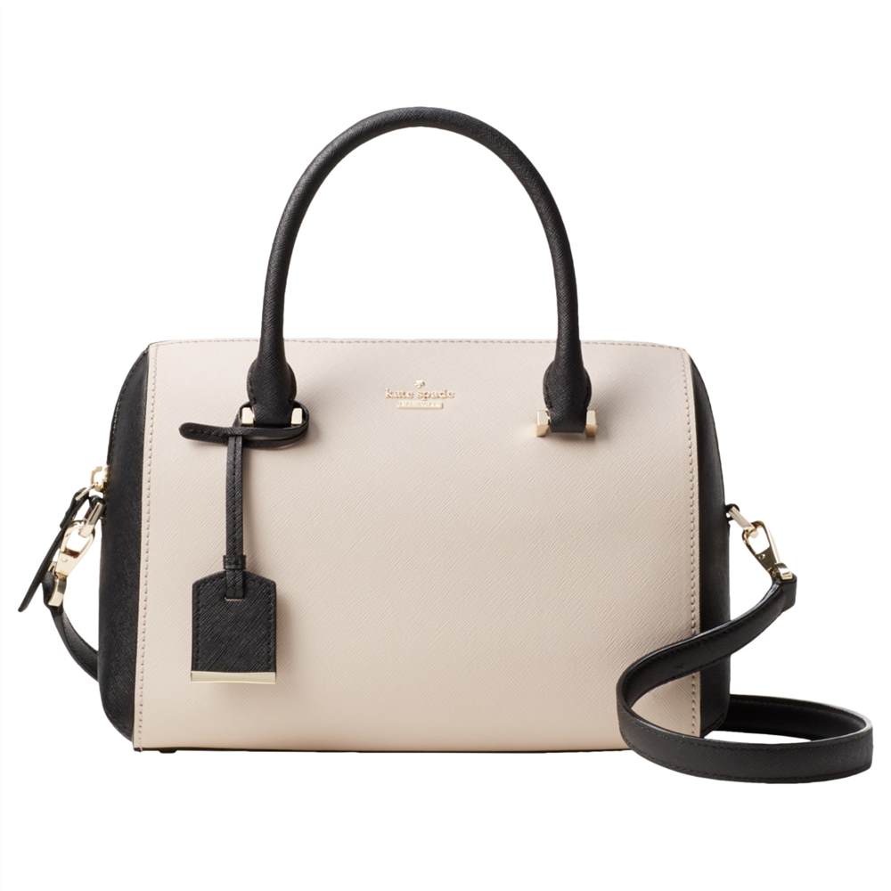 kate spade new york Cameron Street Lane Leather SatchelTusk/Black kate spade new york Handbags