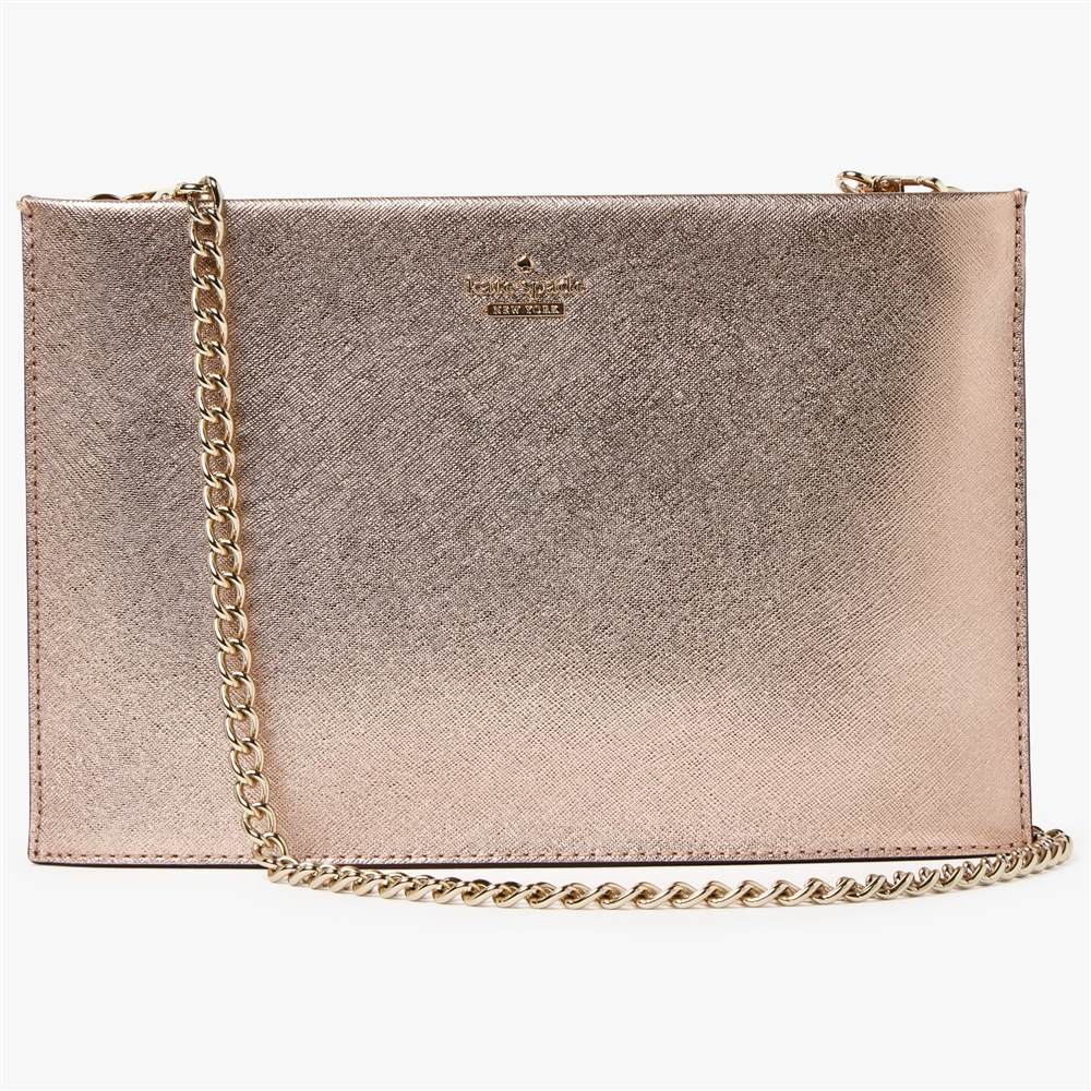 kate spade new york Cameron Street Sima Leather Clutch Bag Rose Gold kate spade new york Handbags kate spade new york Cameron Street Sima Leather Clutch Bag Rose Gold kate spade new york Handbags