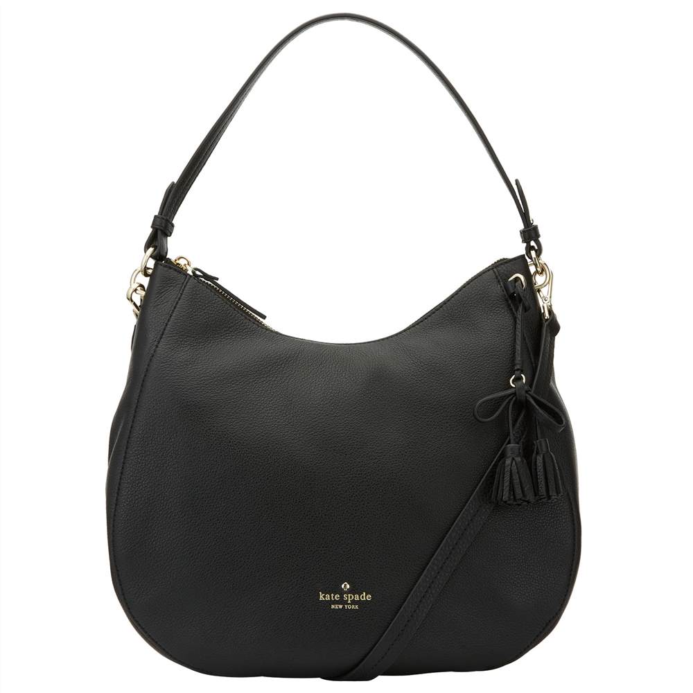 kate spade new york Hayes Street Aiden Leather Satchel Black kate spade new york Handbags