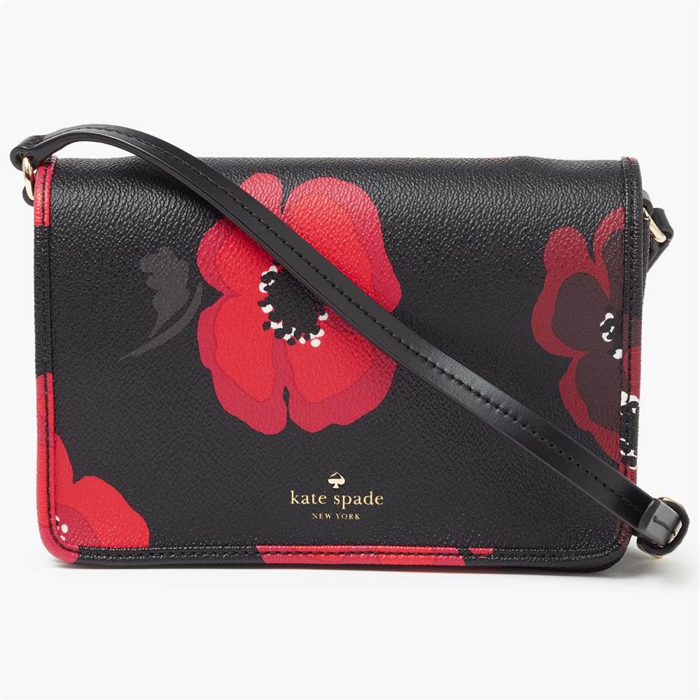 kate spade new york Hyde Lane Poppies Renee Cross Body Bag Black/Multi kate spade new york Handbags