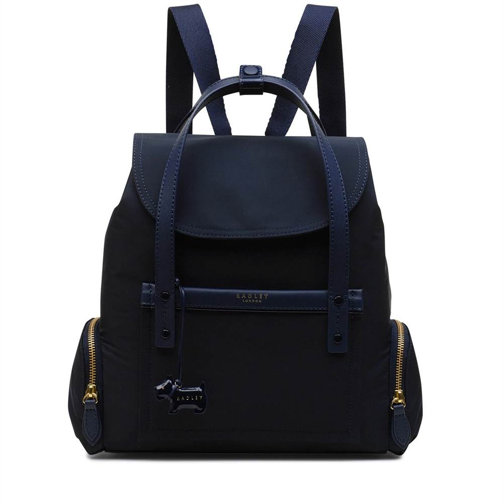Radley Backpacks River Street Medium Flapover Backpack Ink Blue