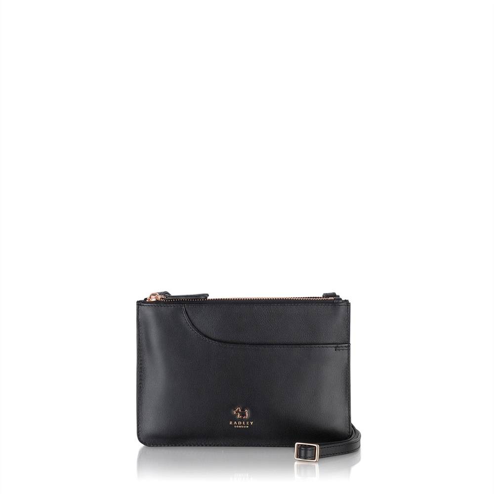 Radley Cross Body Bags Pockets Small Ziptop Cross Body Bag Black and Rose