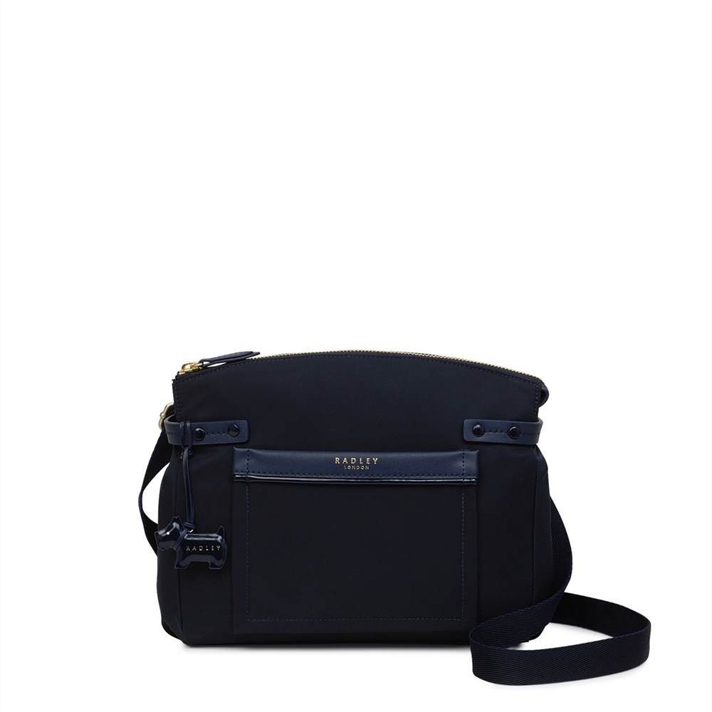 Radley Cross Body Bags River Street Medium Zip-Top Cross Body Bag Ink Blue