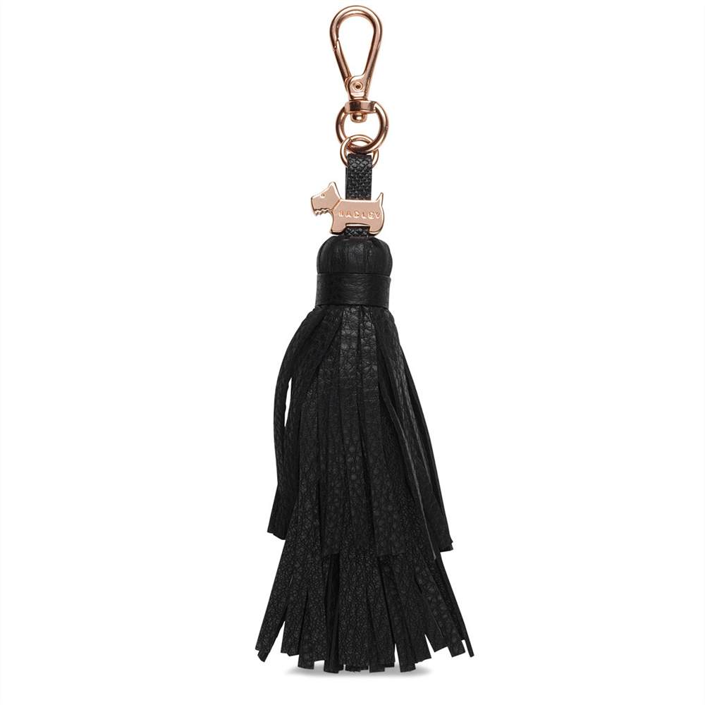 Radley Double Tassel Large Bag Charm Black