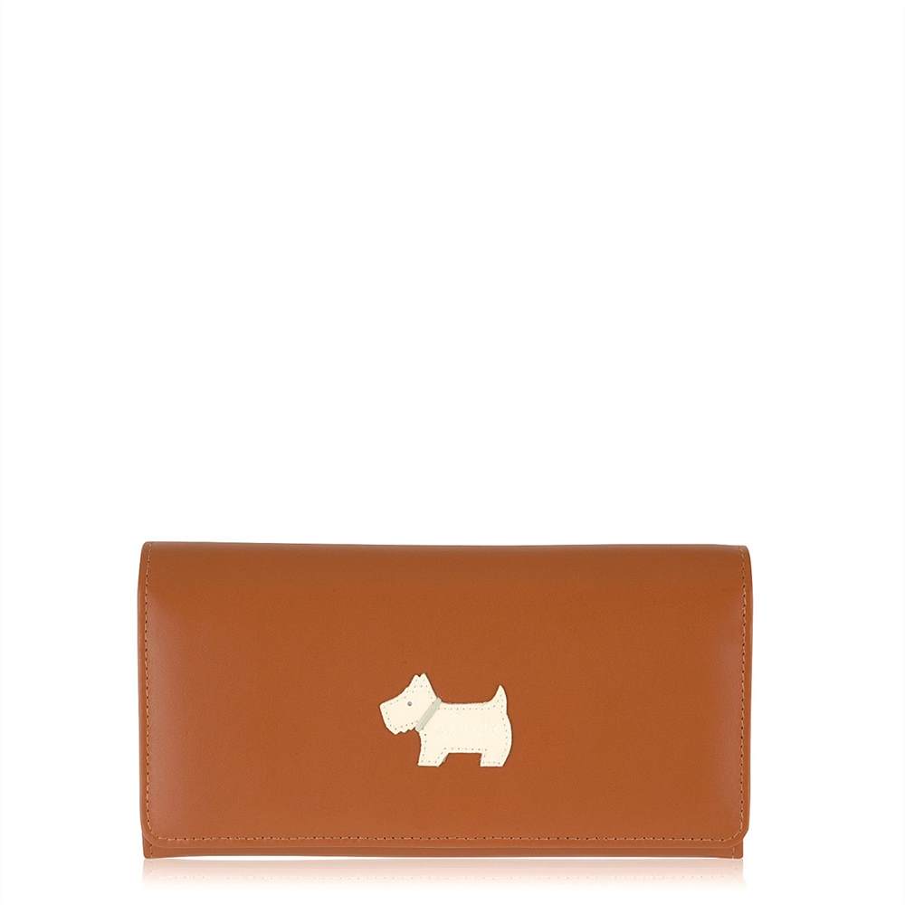 Radley Flap Over Wallets Heritage Dog Large Flapover Matinee Tan