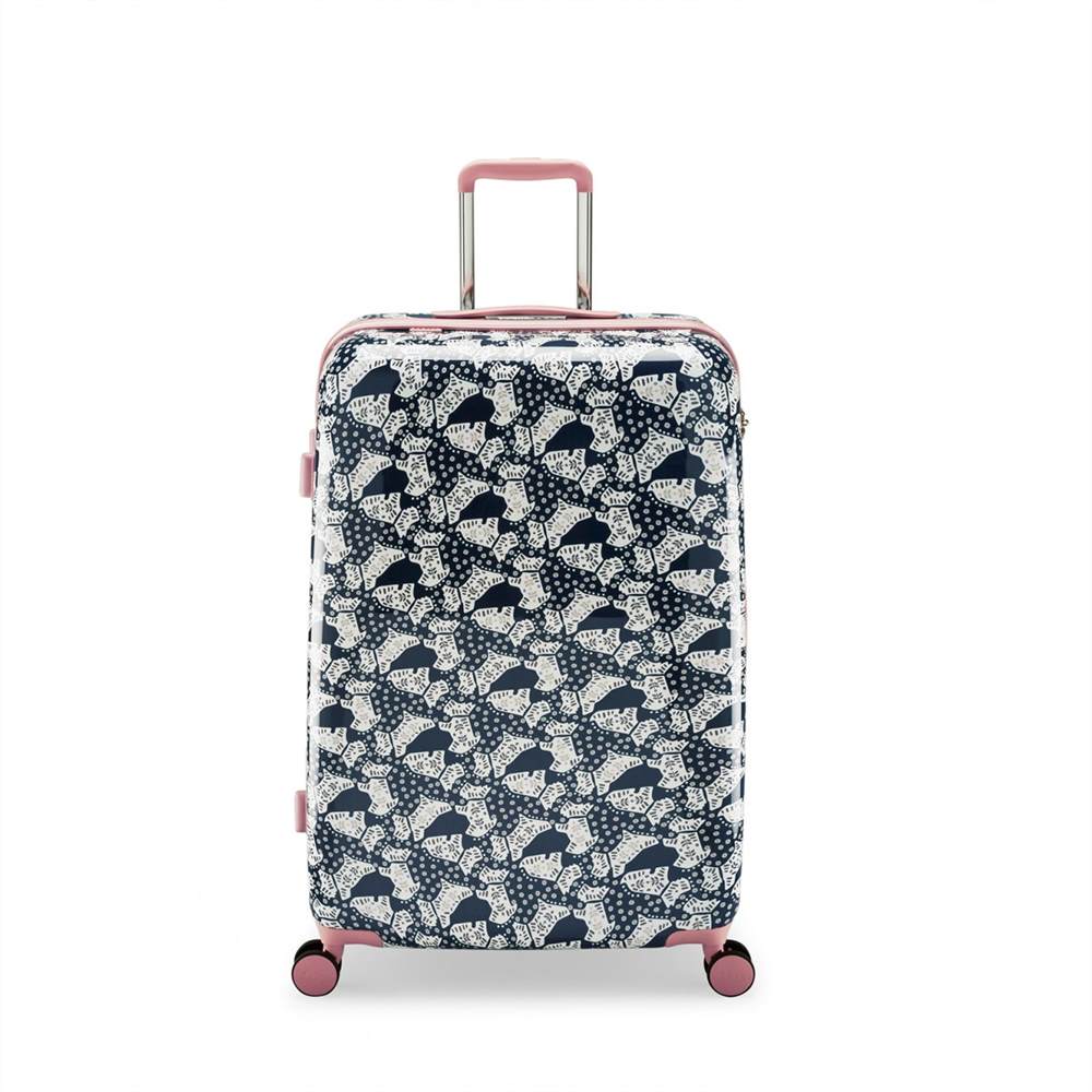 Radley Folk Dog Large Four Wheel Suitcase Ink Blue