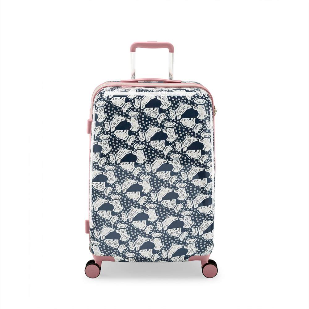 Radley Folk Dog Medium Four Wheel Suitcase Ink Blue