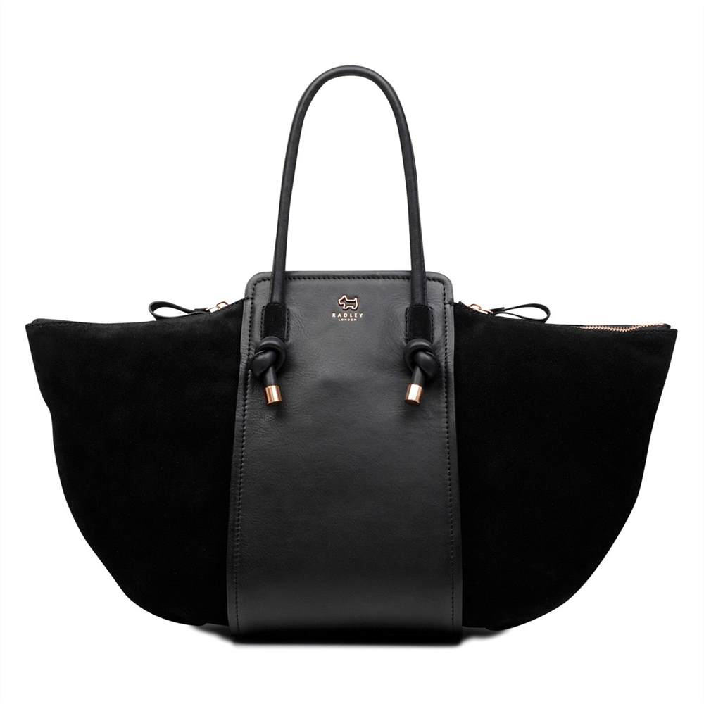 Radley Satchel Bags Bliss Crescent Large Zip-Top Satchel Black