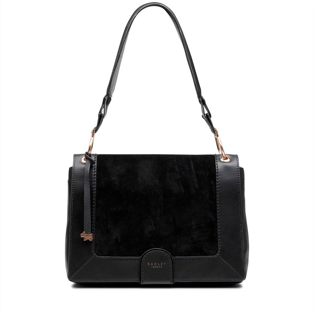 Radley Shoulder Bags Linton Street Large Flapover Shoulder Bag Black