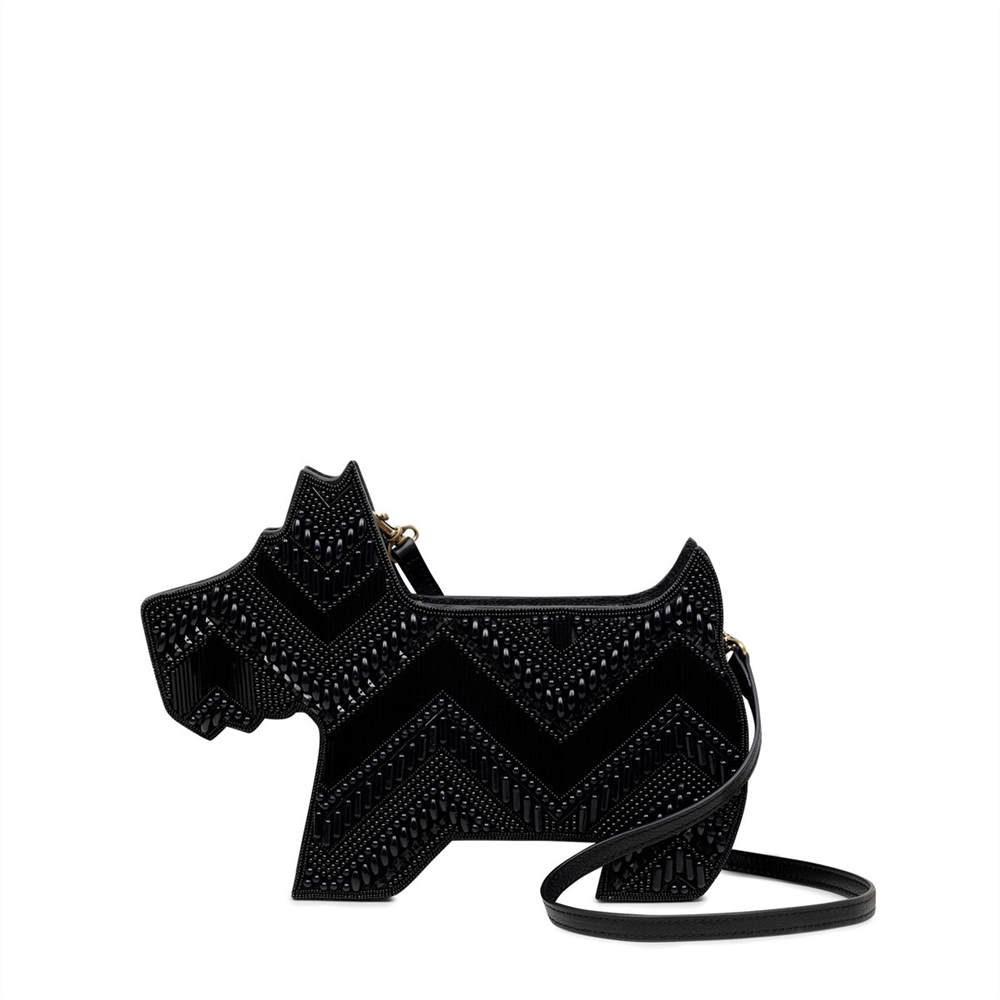 Radley Shoulder Bags Radley Chevron Medium Zip-Top Shoulder Bag Black
