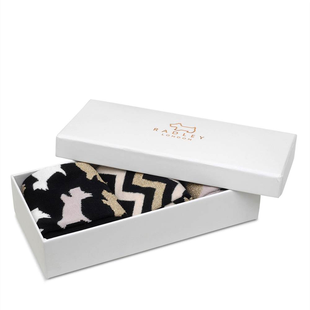 Radley Sock Trio Sock Gift Set Black