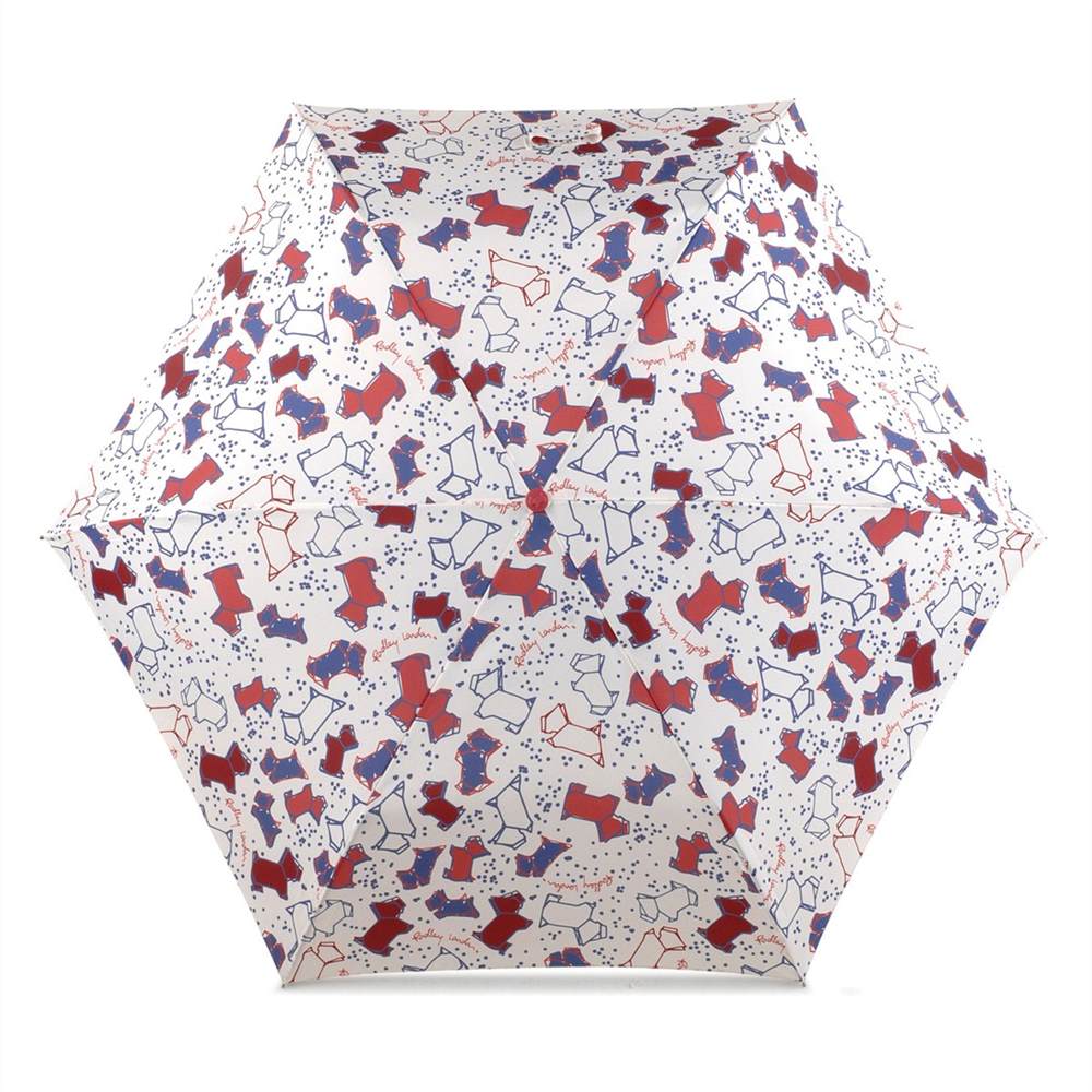 Radley Speckle Dog Mini Telescopic Umbrella Chalk