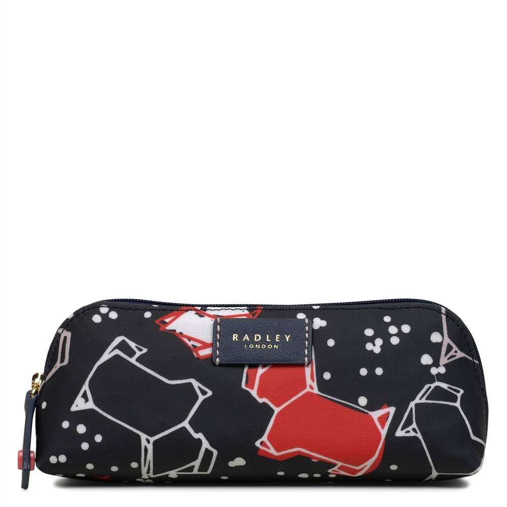 Radley Speckle Dog Pencil Case Ink Blue