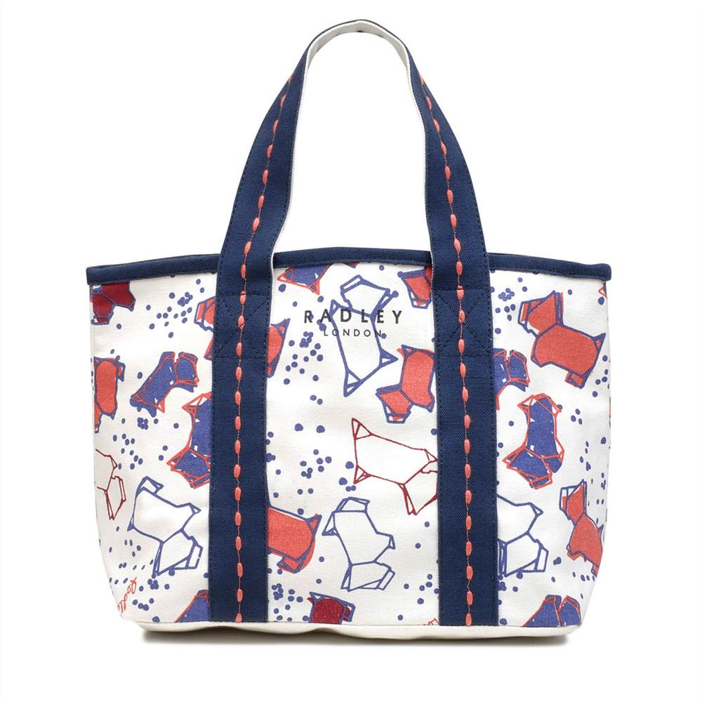 Radley Speckle Dog Small Canvas Satchel Natural