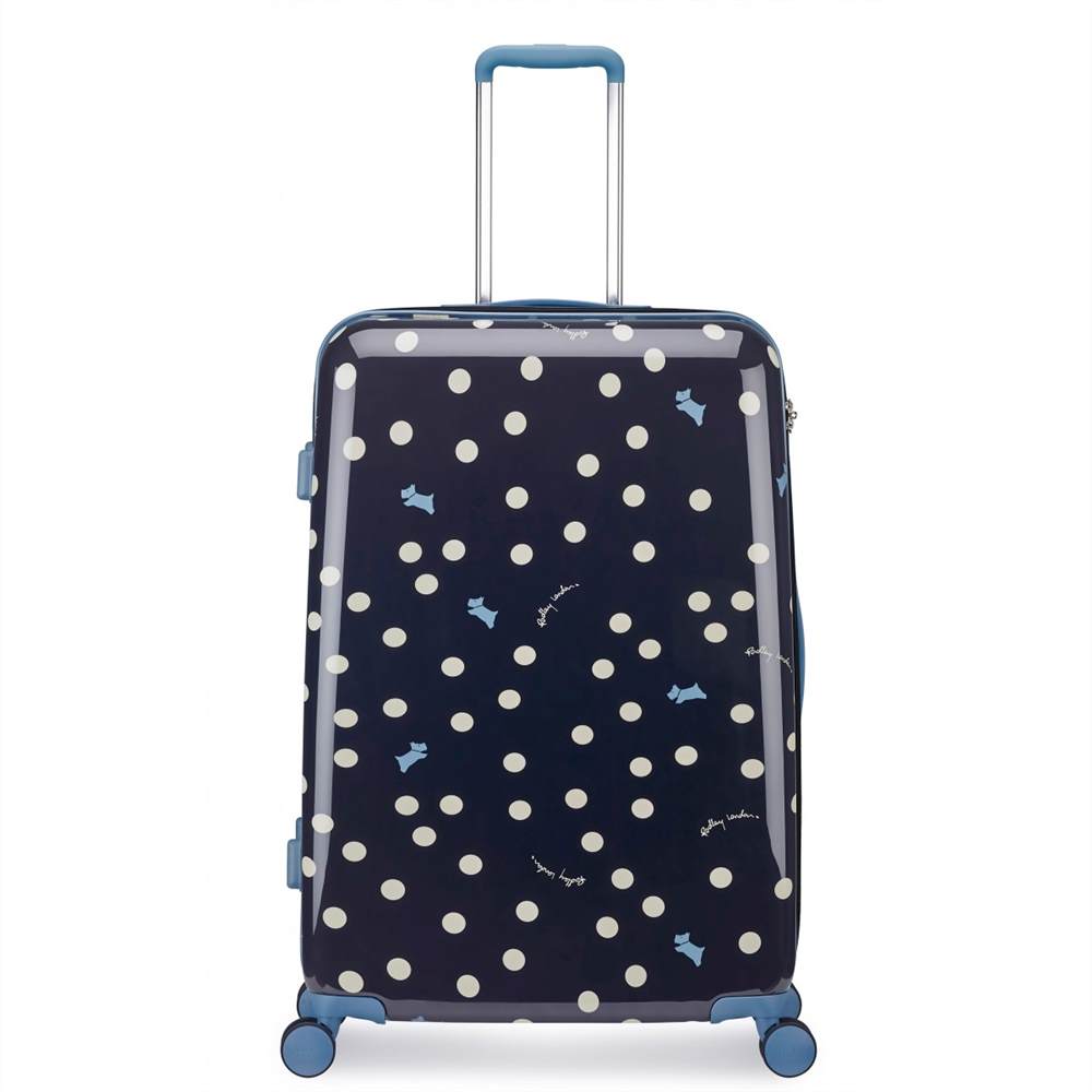 Radley Vintage Dog Dot Large Wheel Trolley Case Black