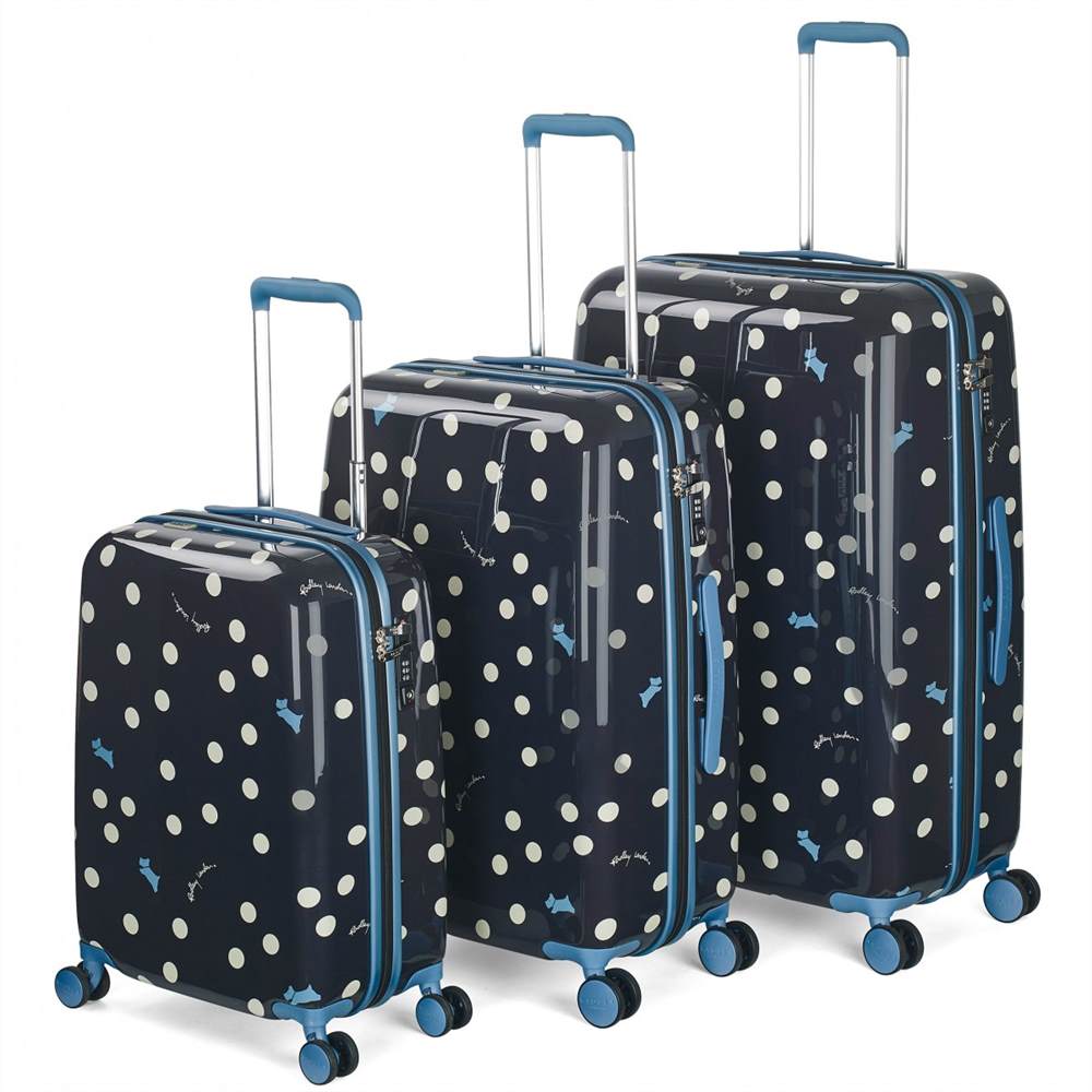 radley shopping bag | radley millbank red | Radley Vintage Dog Dot Medium Wheel Trolley Case Black