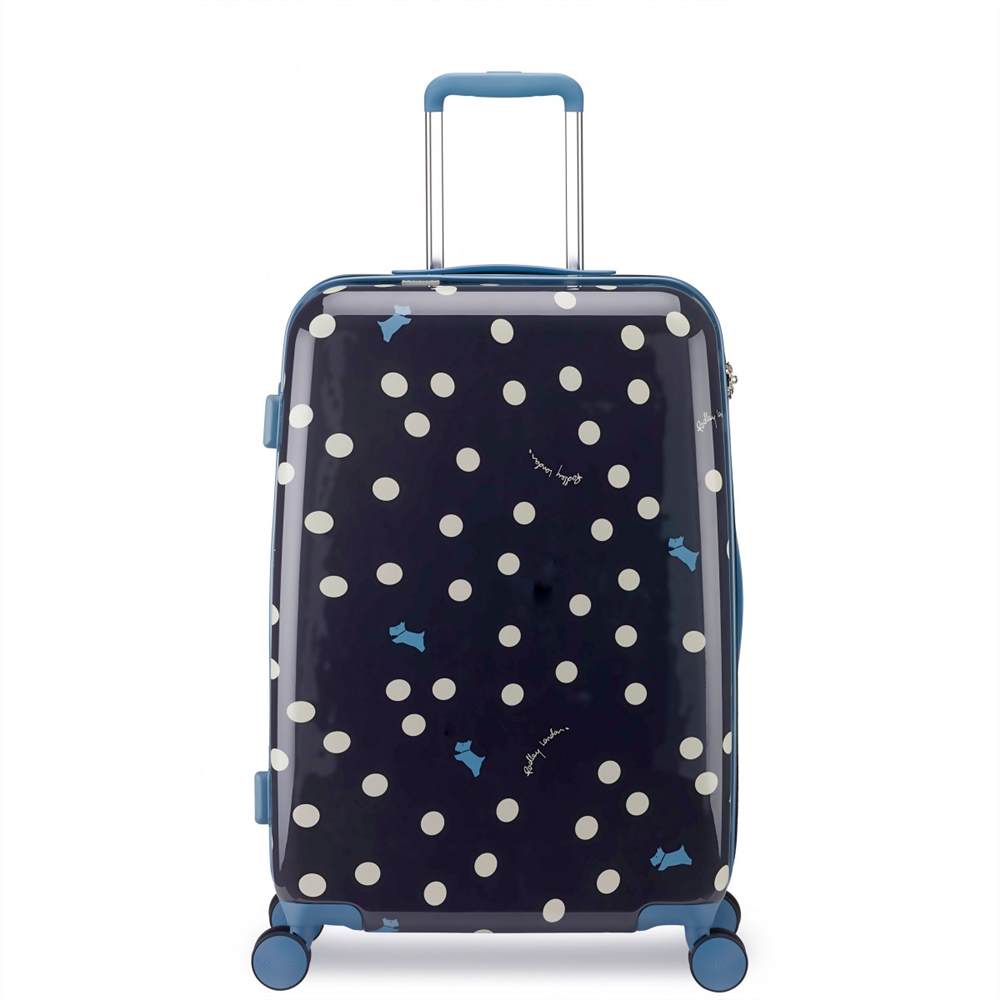 Radley Vintage Dog Dot Medium Wheel Trolley Case Black