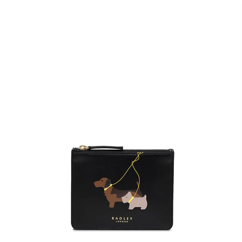 Radley Zip Wallets Dogs Trust Dachshund Small Zip-Top Coin Purse Black